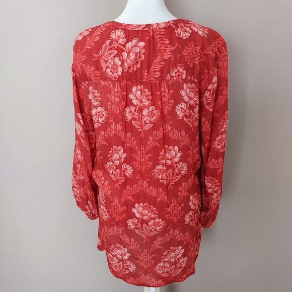 Anthropologie Akemi + Kin Coconino Floral Button Down Blouse Size Lg NWOT - Picture 2 of 11